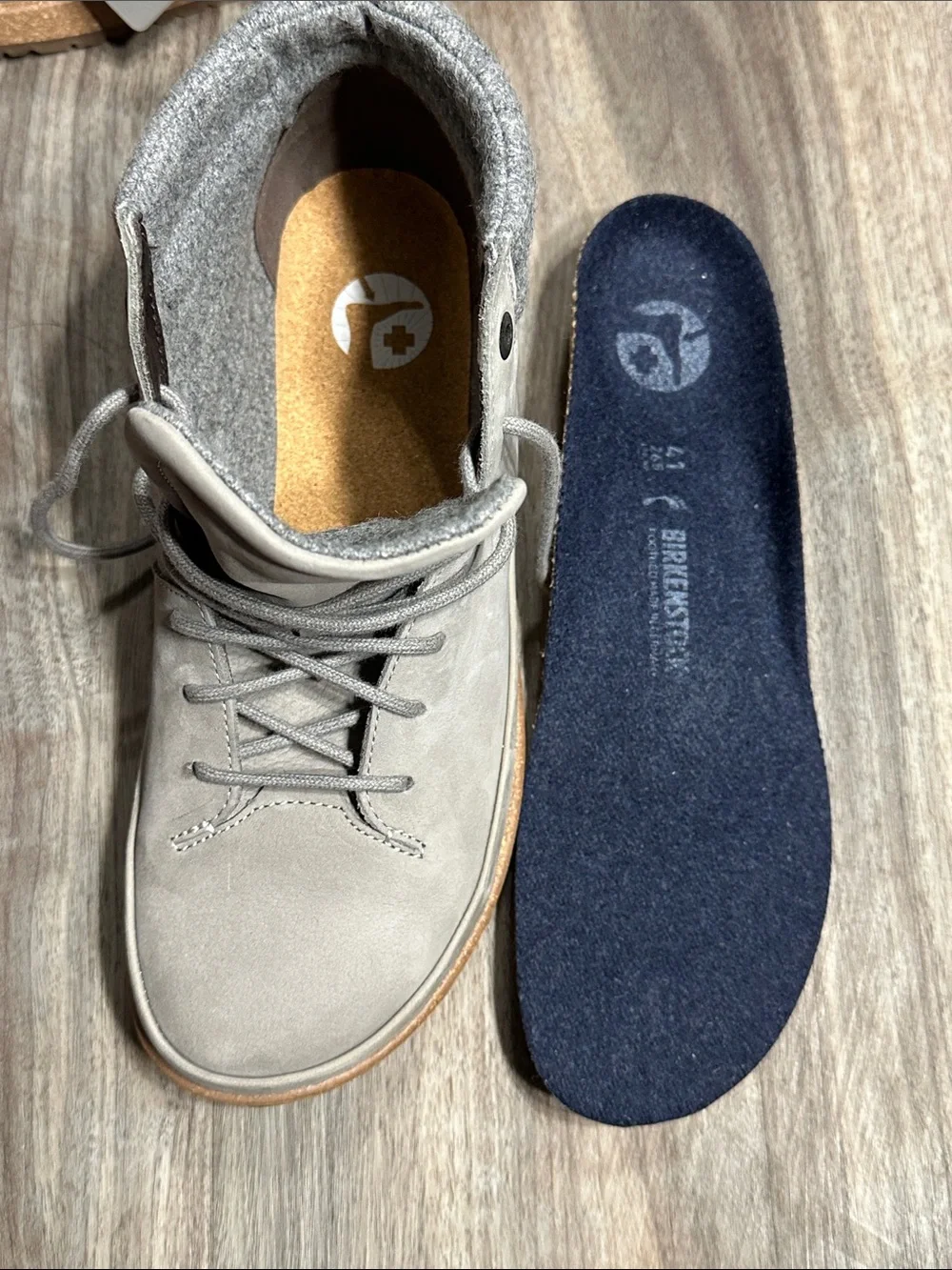 Birkenstock Honnef High Gray Boots EU 41 ,8/8.5 US NWT Leather Lace Up.